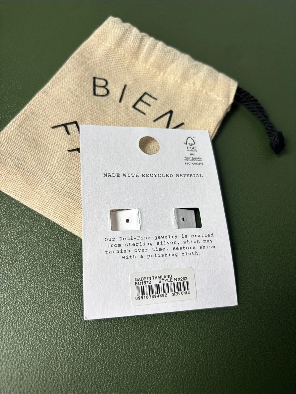 Madewell Demi-Fine Baguette Crystal Huggie Hoop Earrings